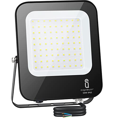 Aigostar- Faretto led 50W da esterno, 6500k bianco freddo,Super illuminoso faretti led 4700 lumen,IP65 impermeabile e tipo di protezione IK07,faretto per esterni e interni.(Nuova ERP)