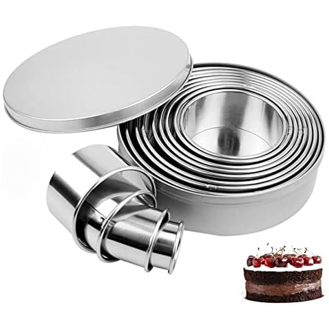 12PCS Stainless Steel Round Biscuit Cutters Cover