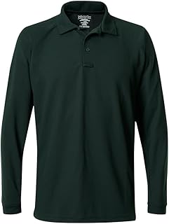 Vertx Mens Tactical Polo Shirt, Long Sleeve T-Shirt, Breathable, Moisture-Wicking, Outdoor Performance Tactical Clothing for Active Missions, Police, Security, Relaxed Fit, Spruce Green, Large