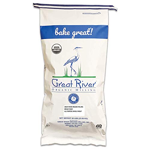 Great River Organic Milling, Bread Flour Blend, All Purpose Whole Wheat, Stone Ground, Organic, 50-Pounds (Pack of 1) Great River Organic Milling, Bread Flour Blend, All Purpose Whole Wheat, Stone Ground, Organic, 50-Pounds (Pack of 1)