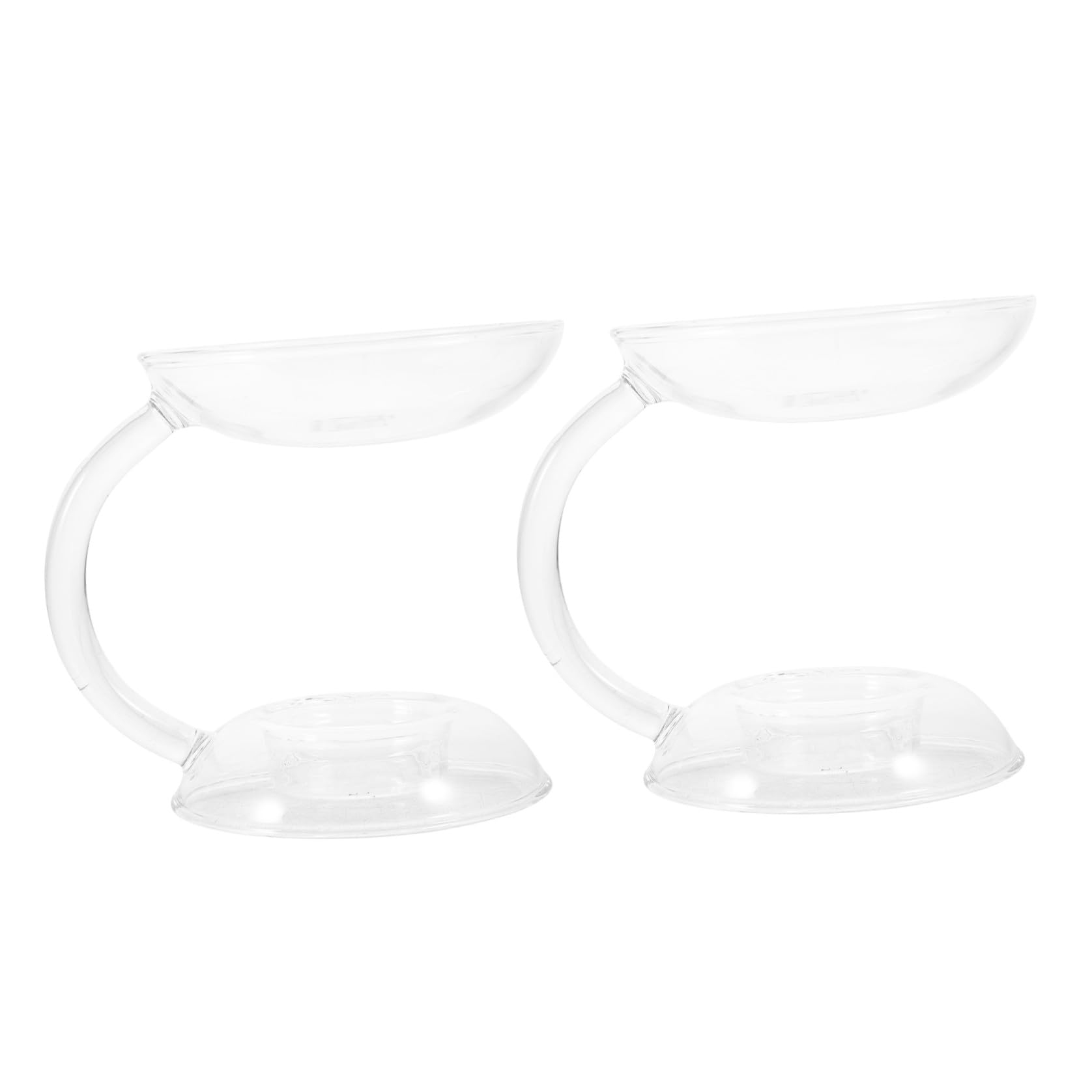 OUNONA 2kawałki Sztuk Szklanych Podgrzewaczy Do Świec Tealight Aromatyczny Palnik Olejki Eteryczne Elegancki i Stylowy Świecznik Do Dekoracji Wnętrz Idealny Przyjęcia i Wieczory