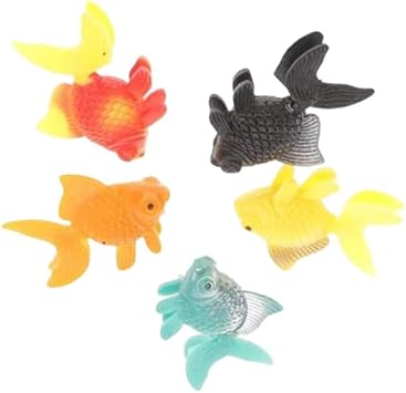 5 Pcs Lifelike Reusable Plastic Artificial Moving Floating Fishes Ornament Decorations for Aquarium Fish Tank Pet Supplies