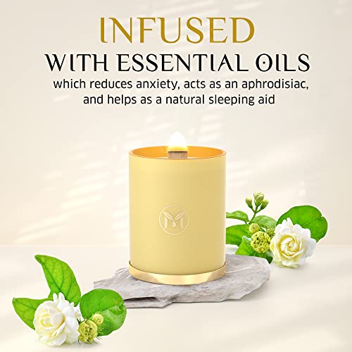 Arabian Jasmine Scented Candle, All Natural Pure Soy Candle, Elegant And Relaxing Aromatherapy Candle, Candle Gift For Home Decor, Lasts Up To 80-85 Hours, 15 Oz - Myrrhusa #TOP1