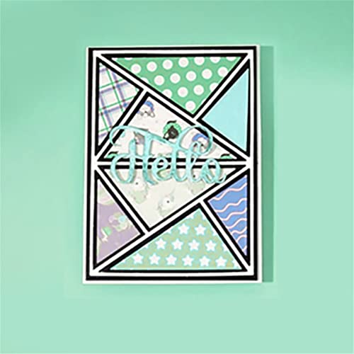 Fawenucy Scrapbooking Die-Cuts, Rectangular Frame Metal Cutting Dies For Card Making, Paper Craft Punch Template, Background Embossing Stencils, Diy Album Décor (Triangle Frame-10.1X14Cm) #TOP4