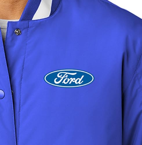 Men's Retro-Style Ford Oval Logo Water Resistant Varsity Jacket3