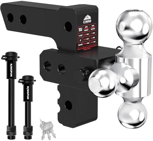 Kingfun Adjustable Trailer Hitch - Drop Hitch Fits 2 Inch Receive...