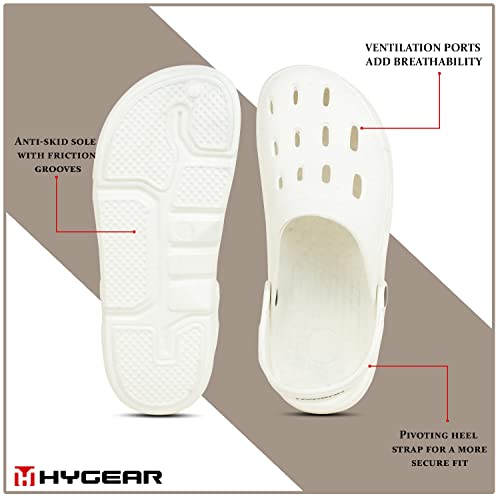 Image of Hygear Men's Omega EVA Clogs | Lightweight | Breathable | Waterproof | Anti-Skid | Comfortable Slip-On Clogs for Men