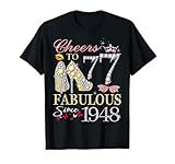 Photo Gallery womens cheers to 77 years old est 1948 77th birthday queen maglietta Photo Gallery womens cheers to 77 years old est 1948 77th birthday queen maglietta