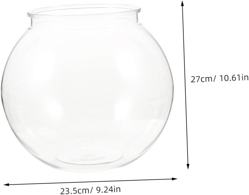 Clear Fish Bowl Small Aquarium for Goldfish Shrimp Turtles Modern Desktop Vase for Home Office Decor Multi Functional Easy to Clean Great Idea