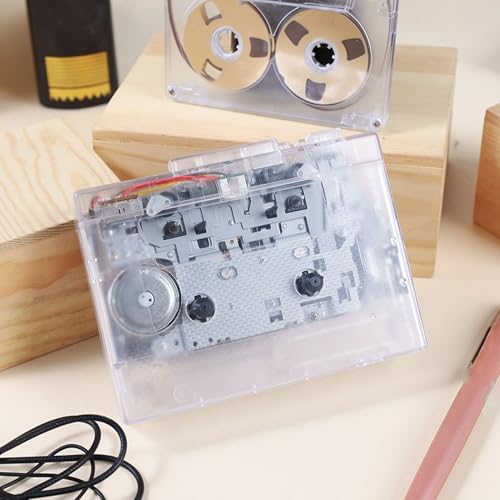 Sxhlseller Kassettenspieler, Tragbarer Kassetten zu MP3 Konverter mit 2 AA Batterien, USB Stromversorgung, 3,5 mm AUX Buchse für Musikwiedergabe, Nostalgische Musikliebhaber