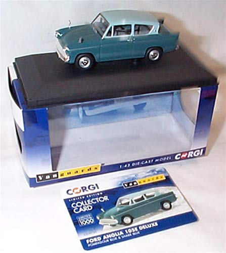 Corgi vanguards ford anglia 105E deluxe two tone blue car 1:43 scale diecast model