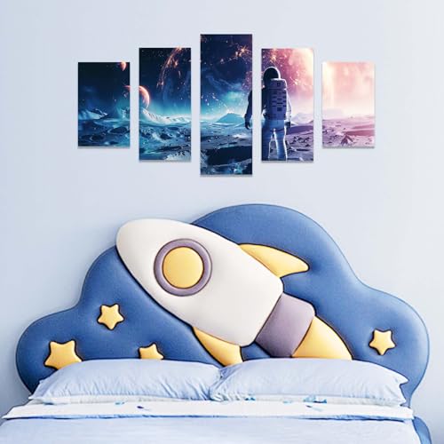 SNAIL GARDEN 5 piezas stickers 3D astronauta luminiscentes miniatura 4