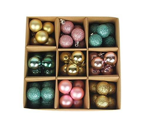 Liuer 54PCS 3CM Bolas de Navidad Plastico Decoracion Arboles de Navidad Adornos de Navidad Decoraciones Bolas de...