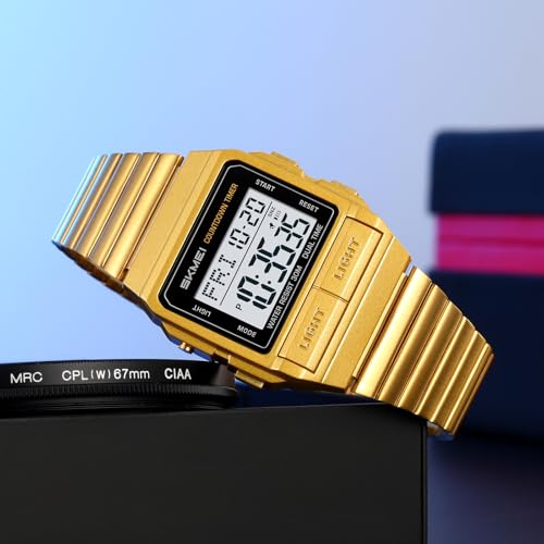 Image of MASTOP Retro Digital Watch for Men Vintage with Multi-Function & Stylish Design for Daily & Outdoor Use