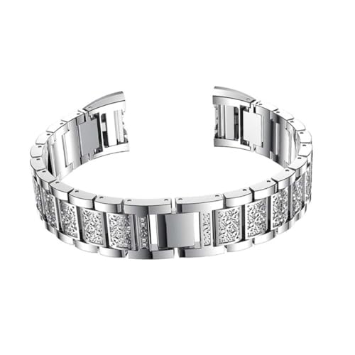 OSOLADY Elegant Watchband Silver Stainless Steel Crystal Rhinestones Sturdy and Easy to Install