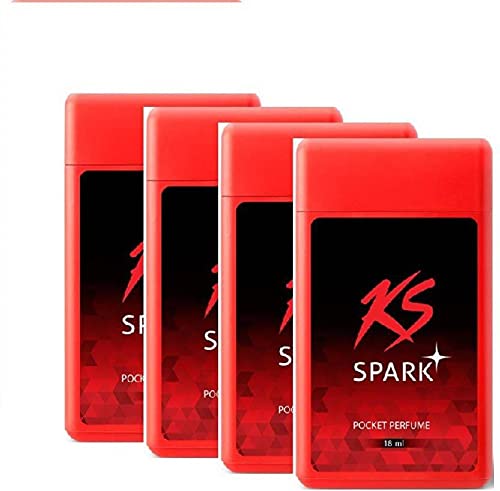 KAMA SUTRA KS Spark Plus Pocket Perfume 18Ml-Pack Of 4 Pocket Perfume Spray - For Men & Women (72 Ml, Pack Of 4)