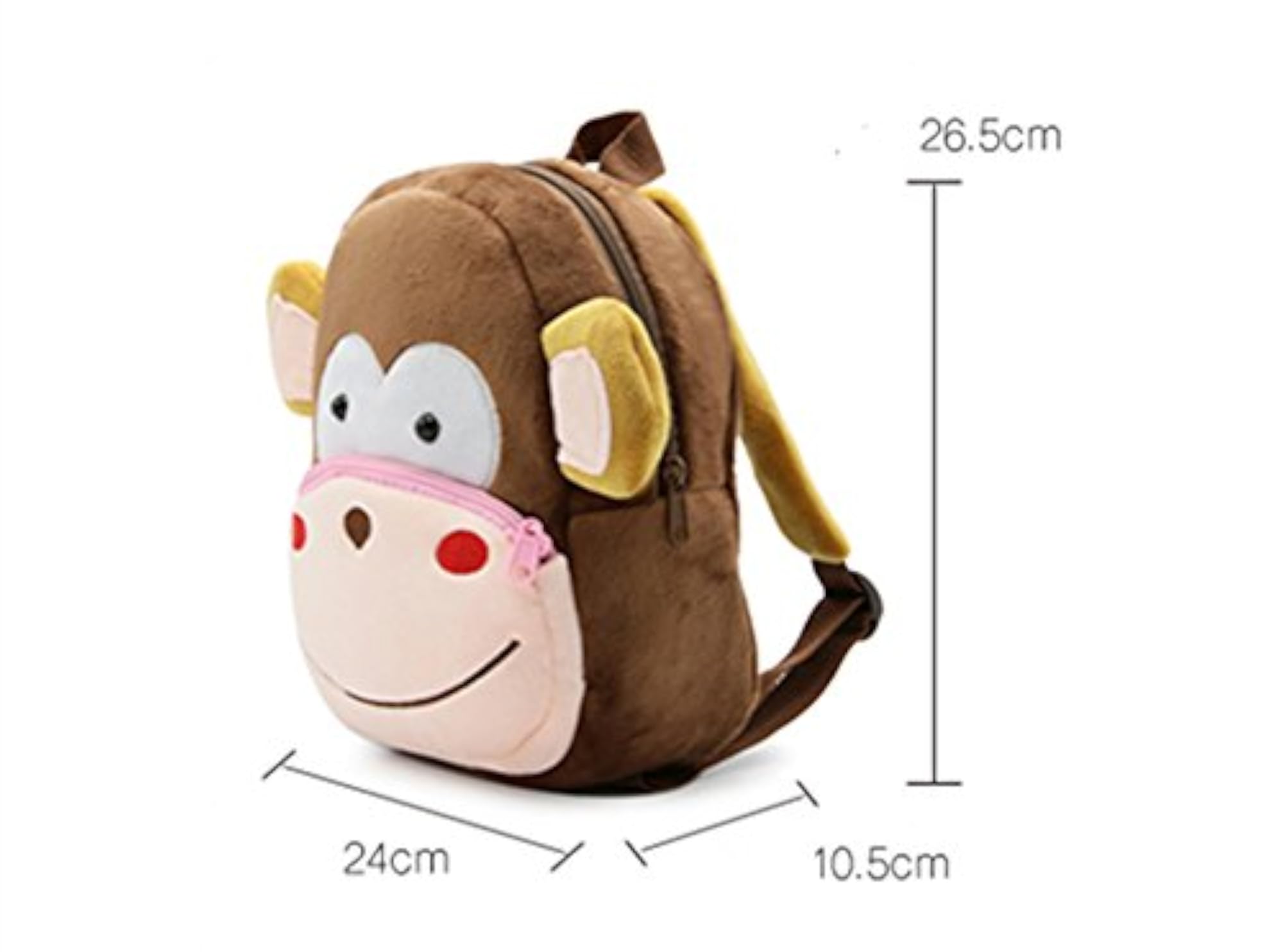 Toddler Preschool Plush Animal Cartoon Backpack, Travel Bag