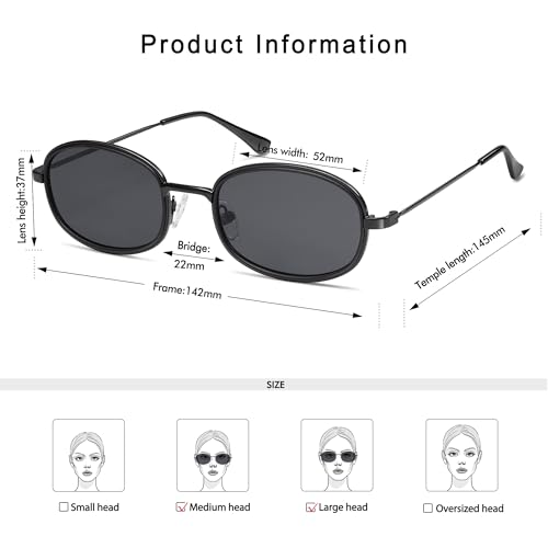 Retro Oval Sunglasses for Women Men Trendy Large Round Y2k Sunnies AP3681