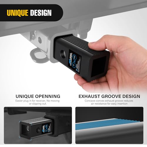 Image of Nilight Trailer Hitch Receiver Extender Adapter Reducer 2 to 1-1 /4 Inch Sleeve Convertor Receiver Aluminum Towing Accessories for Tractor Bucket RV Truck Bike Rack Cargo Carriers