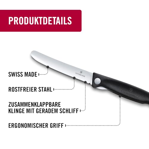 Victorinox Swiss Classic Faltbares Picknick-Messer, 11 cm, Schwarz – Ansicht 4
