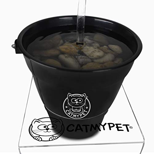 CatMyPet Magicat Bebedouro para Gatos com Suporte, Preto (Black), 220 V