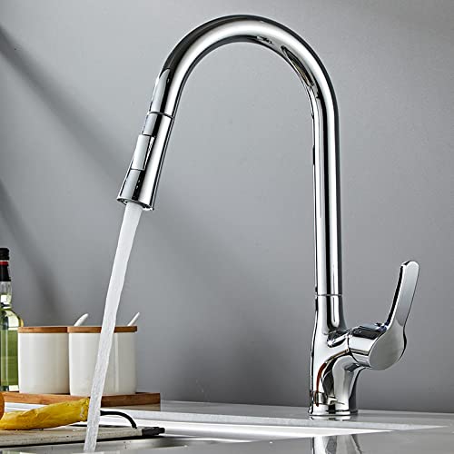 Grifos de cocina con rociador extraíble y monomando giratorio 360 6