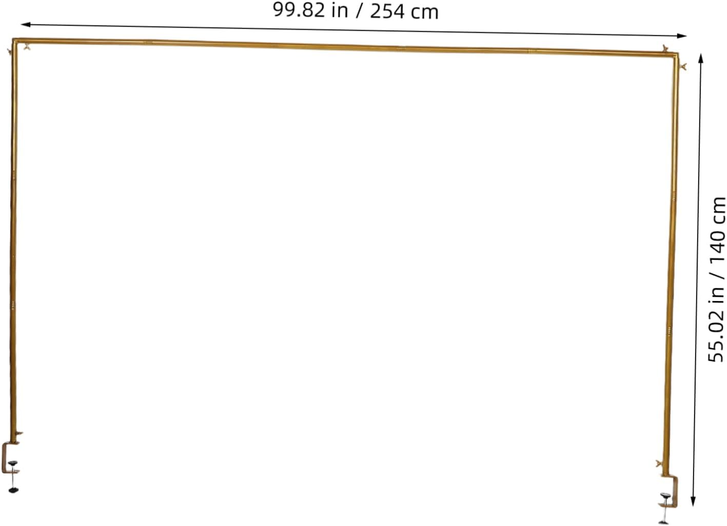 PRETYZOOM Adjustable Table Arch Stand with Clamps Heavy-Duty Metal Organizer for Storage and Decorations for Weddings Parties and Home Office Use