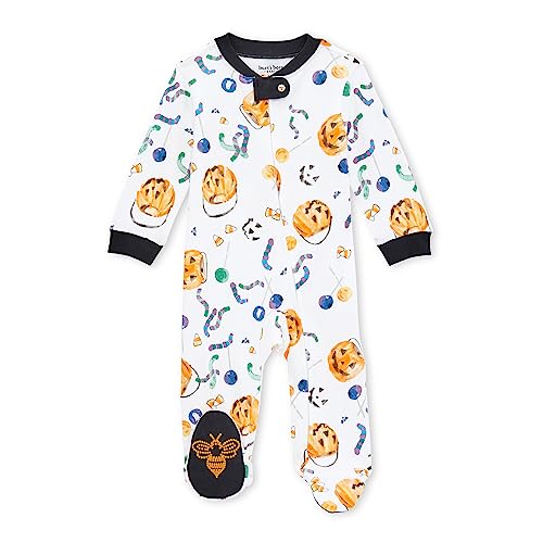 Image of Burt's Bees Baby Boys Sleep and Play PJs, 100% Organic Cotton One-Piece Zip Front Romper Jumpsuit Pajamas