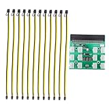 Sewroro Stabile Stromversorgung Netzteilplatte mit Verzinntem Kupferkabel 6-pin Adapter für Grafikkarten Mining Bergbaubedarf
