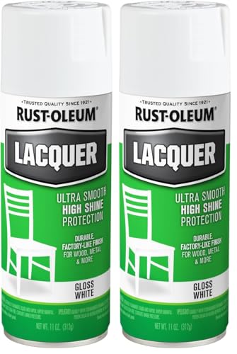 Image of Rust-Oleum 1904830 Lacquer Spray, 11-Ounce, Gloss White (Pack of 2)