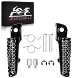 VPZMT Motorcycle Front Foot Pegs Footrests Pedal for Honda 2003-2023 CBR 600RR, 2004-2023 CBR 1000RR, 2008-2023 CB1000R Models (Front-Black)