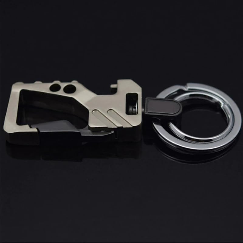 Image of Contacts Heavy Duty Stainless Steel Keychain with Bottle Opener for Men and Women -Gunmetal Silver(Pack of 2)