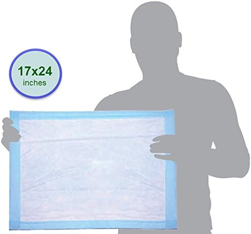 Miniatura 2 de Forro desechable para cambiador de bebé, paquete económico, 50 unidades (17 x 24 pulgadas), almohadilla interior de hospital azul absorbente