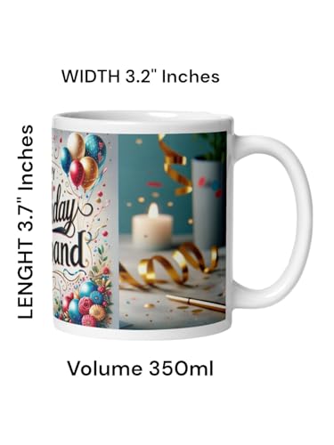 Image of Better Gift Flowers Happy Birthday Husband Mug, Round Shaped Multicolor Themed Coffee Mugs, Mug for Gifting, Gifting Items for Family, Friends & Closed Ones