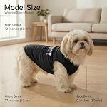 Parisian Pet Dog Shirt – 100% Cotton Shirts for Medium Dogs – Black Sleeveless Puppy Clothes – Lightweight Dog Security Shirt – Breathable Dogs Clothes - Stretchy Pet T Shirts - Image 3