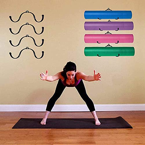image for Pmsanzay Wall Mount Yoga Mat Foam Roller and Towel Rack Hooks , Exerci