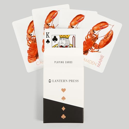 52 Naipes Poker Camden Maine, Langosta Acuarela miniatura 6