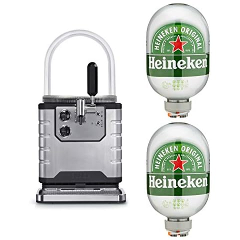 Heineken Bier Zapfanlage Starterpaket mit 2x Helles Bier, 8l Fass Cover