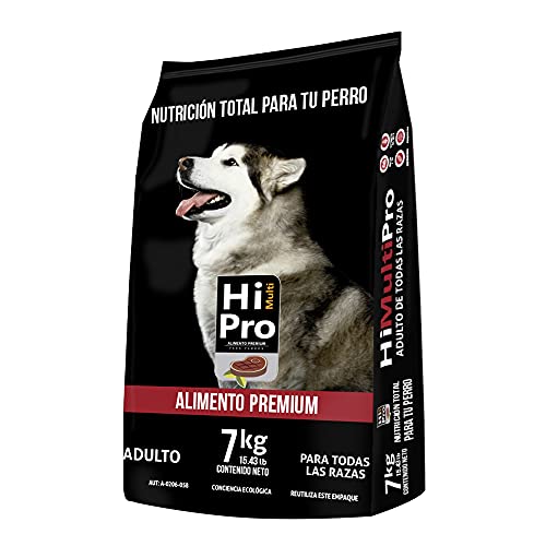 Alimento Para Perro, Pet Products HI MULTI PRO Alimento Premium para Perro Adulto 7kg con probióticos y Proteínas de Alto Valor biológico