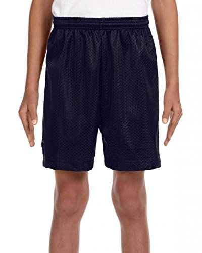 A4 Youth Six Inch Inseam Mesh Short NB5301 Navy L