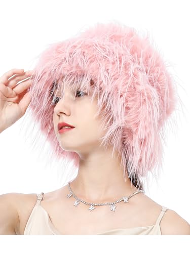 Gorro de cubo de piel sintética para mujer invierno miniatura 1