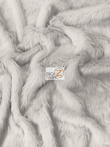 Solid Arctic Fox Fur Fabric Sold by The Yard DIY Coats Costumes Scarfs Rugs Accessories Fashion (White)