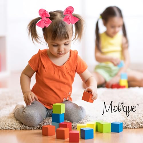 Lazo de peluquería 4 pulgadas para niñas color rosa fuerte miniatura 3