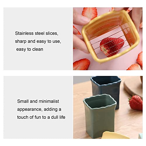 6Pcs Cup Slicer - Fruit Slicer - Egg Slicer - Stainless Steel Strawberry Slicer - Multifunctional Fruit And Vegetable Slicer For Strawberry Banana Salad Fresh Platter Making #TOP3