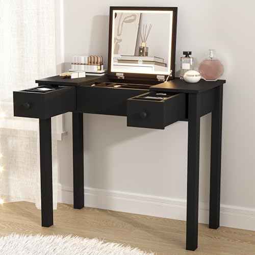 Mesa de tocador maquillaje LED para crear un rincón de belleza en el dormitorio 5