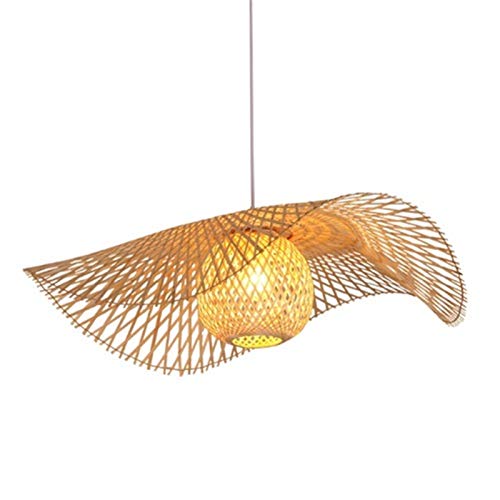 Chandelier de paille rustique fait main en rotin tissé pour un plafond élégant