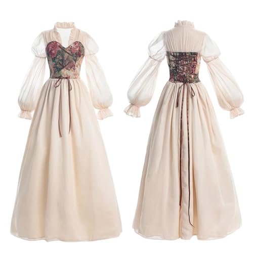 Robe Renaissance femme col en U ample et confortable
