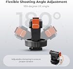 K&F CONCEPT Plastic Cold Shoe Mount Compatible with DJI Osmo Nano/Osmo Action 6, Action Camera Magnetic Quick Mount Holder, Tripod Adapter Hot Shoe Camera Connector
