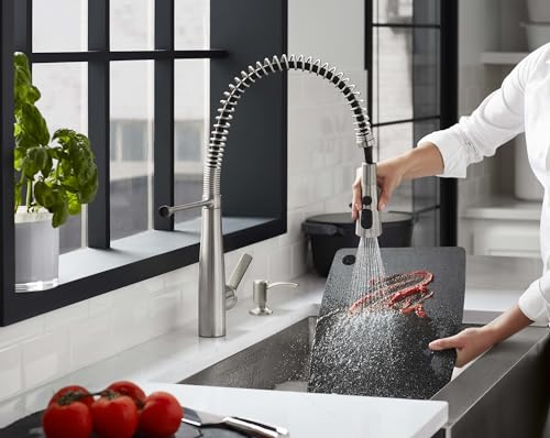 Kohlerkr22745sdvssemiprofessionalkitchenfaucetwithsoapdispenserlotiondispensercommercialkitchensinkfaucetwithpulldownsprayheadvibrantstainless Urban Country Home Decor Kohler k r22745 sd vs semi professional kitchen faucet with soap dispenserlotion dispenser commercial kitchen sink faucet with pull down sprayhead vibrant stainless urban country home decor