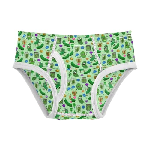 Boys' Exclusive Briefs Toddler Underwear 95% Combed Cotton Boxerbriefs 2T Cucumber Pattern 16